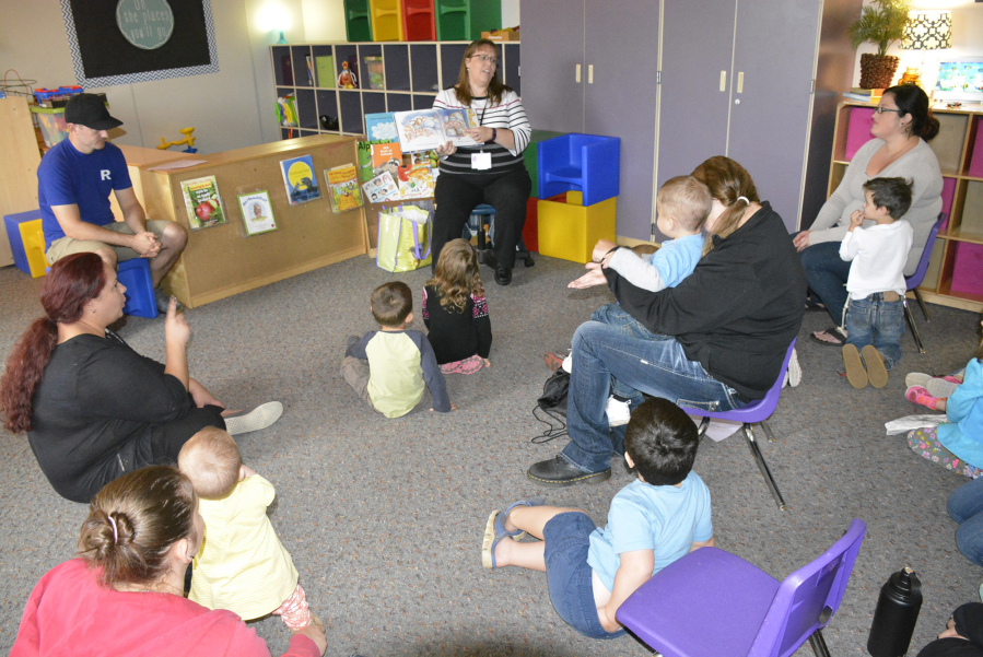 Washougal: Parents and kids at the 1-2-3 Grow and Learn event on Sept.