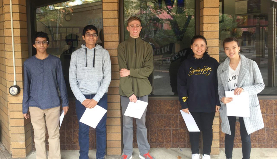 Mountain View: Among 12 Mountain View High School seniors honored as commended students by the 2017 National Merit Scholarship Program were, from left: Javier Anton, Suyash Gupta,  Daniel Grimshaw, Tenzin Moenbrook and Miranda Sheriden.