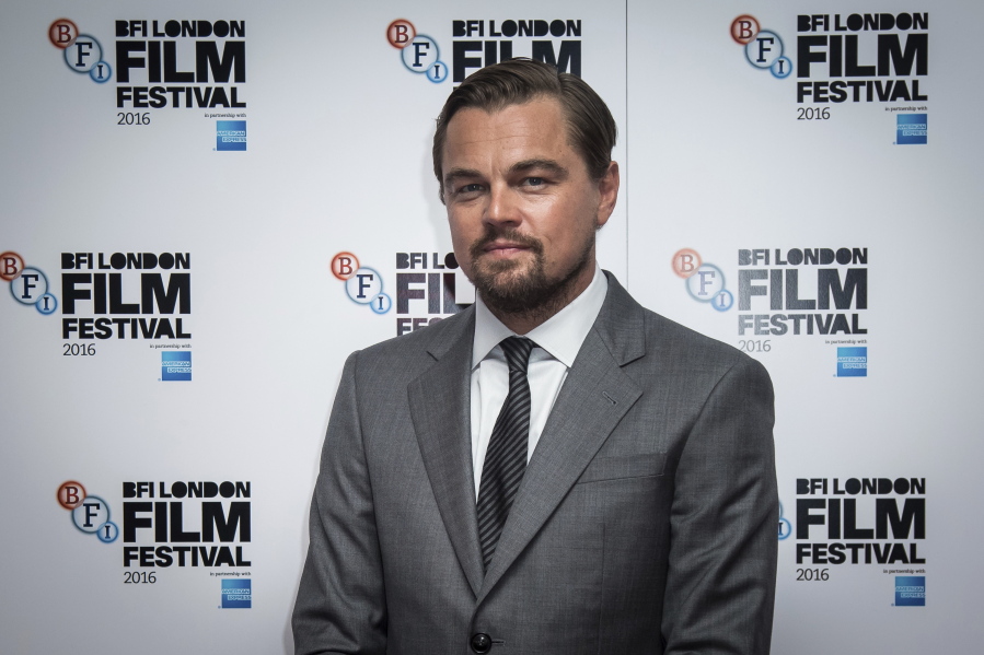 Actor Leonardo DiCaprio poses for photographers during a photo call to promote the film &#039;Before the Flood,&#039; showing as part of the London Film Festival in London.