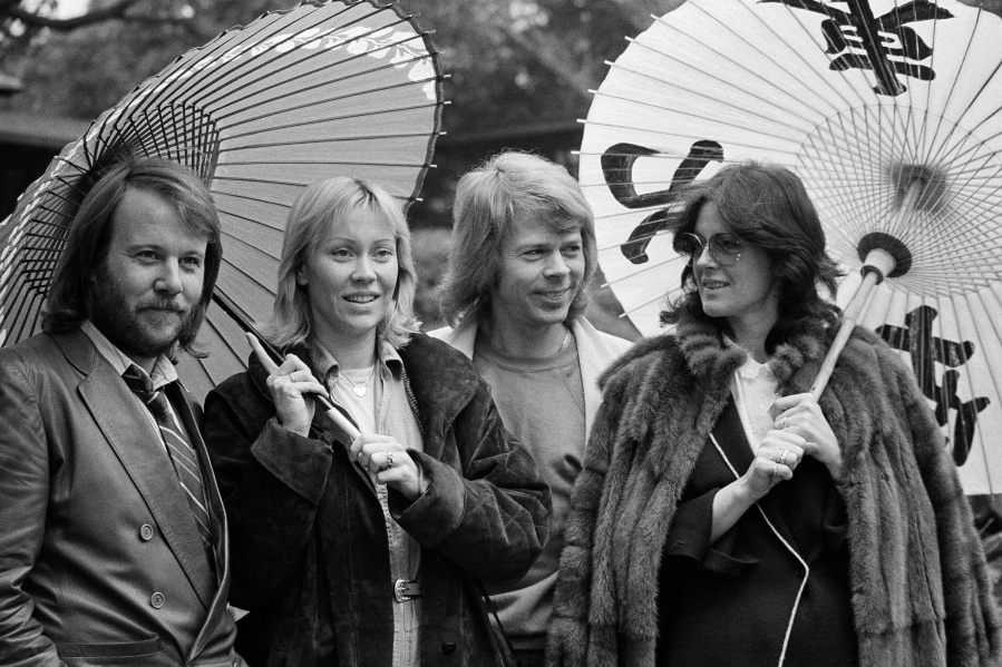 The four members of the Swedish pop group ABBA, from left, Benny Andersson, Agnetha Faltskog, Bjorn Ulvaeus and Anni-Frid Lyngstad in 1980.