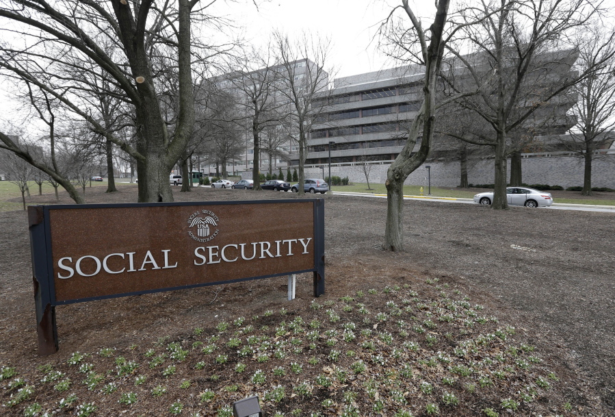 FILE - In this Jan. 11, 2013 file photo, the Social Security Administration&#039;s main campus is seen in Woodlawn, Md. Millions of Social Security recipients and federal retirees will get only tiny increases in benefits next year, the fifth year in a row that older Americans will have to settle for historically low raises.