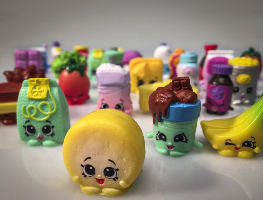 A selection of Shopkins, the hottest toy in toyland.