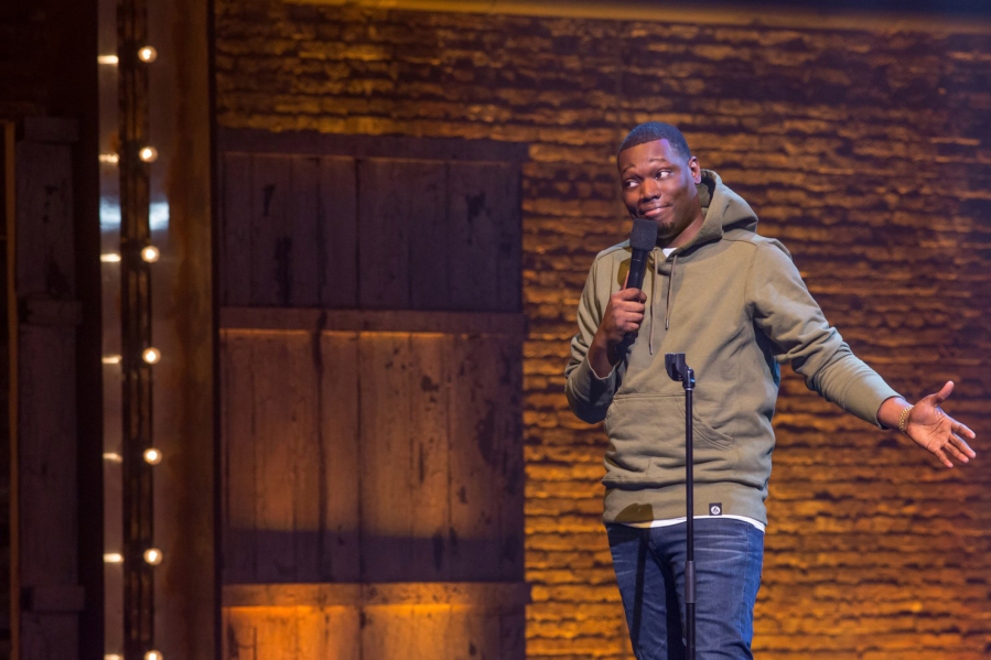 Michael Che of &quot;Saturday Night Live&quot; performs in his Netflix comedy special &quot;Michael Che Matters.&quot; (K C Bailey/Netflix)