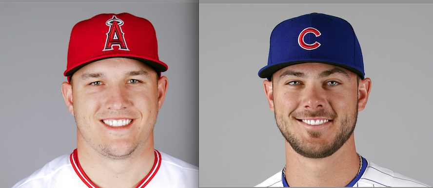 Mike Trout, left, won the AL MVP for 2016, and and Kris Bryant won the NL MVP for 2016 (Associated Press)