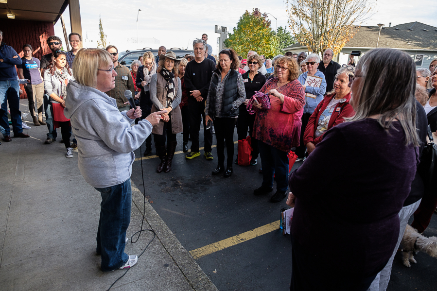 Democratic U.S. Sen. Patty Murray addresses Clark County Democrats at a get-out-the-vote rally Friday in Vancouver.