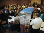 Hundreds of people fill the Sheraton Portland Airport Hotel on Wednesday to apply for jobs at the Ilani Casino Resort, which expects to hire 1,000 people before it opens in the spring.