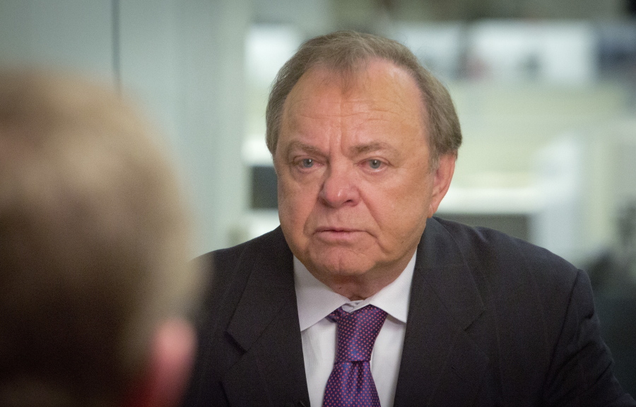 Harold Hamm, CEO of Continental Resources and among the pioneers in shale oil drilling in the U.S., gives an interview in New York. Hamm is being considered to run Trump&#039;s Energy Department, according to transition planning documents obtained by The Associated Press.
