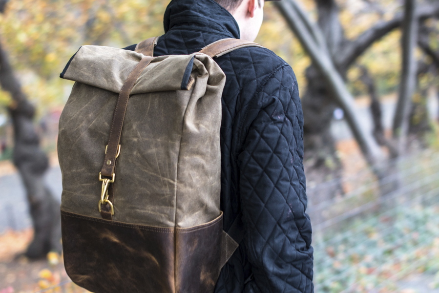 The roll top pack is a $380 backpack made by d&#039;emploi stands up to &quot;serious wear and tear.&quot; (d&#039;emploi)