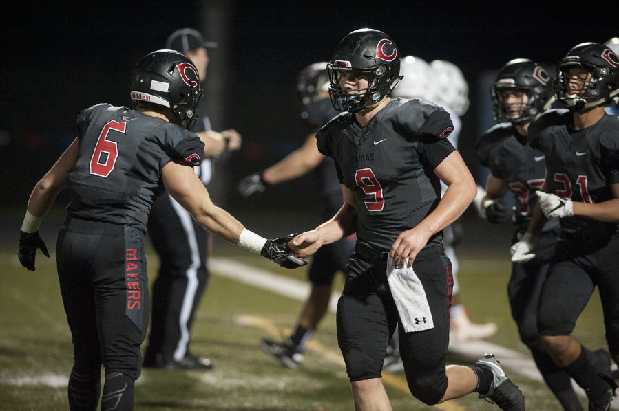 Camas&#039; Jack Colletto (9) credits his teammates for all his postseason honors, including being named the Gatorade Washington Football Player of the Year.
