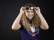 Columbia River swimmer Kara Noftsker is our All-Region girls swimmer of the year, as seen at The Columbian&#039;s photo studio Wednesday afternoon, Dec. 7, 2016.