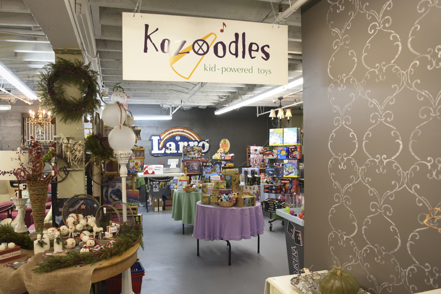 Kazoodles toy store opened a pop-up shop in the basement of Divine Consign, hoping to sell more toys and meet new potential customers.