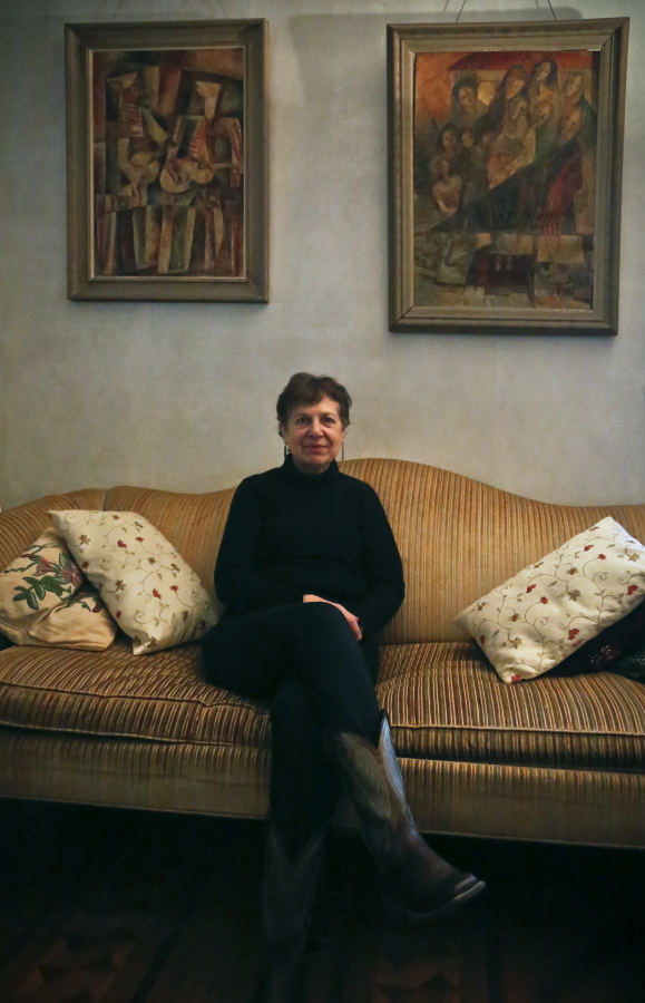 Dinah Bazer poses at her home in New York. Bazer found relief from cancer anxiety by being treating with a dose of psilocybin administered by a New York University study. Two studies, published Dec. 1, say a single dose of the psychedelic ingredient in "magic mushrooms" can quickly and effectively treat anxiety and depression in cancer patients, an effect that may last for months.