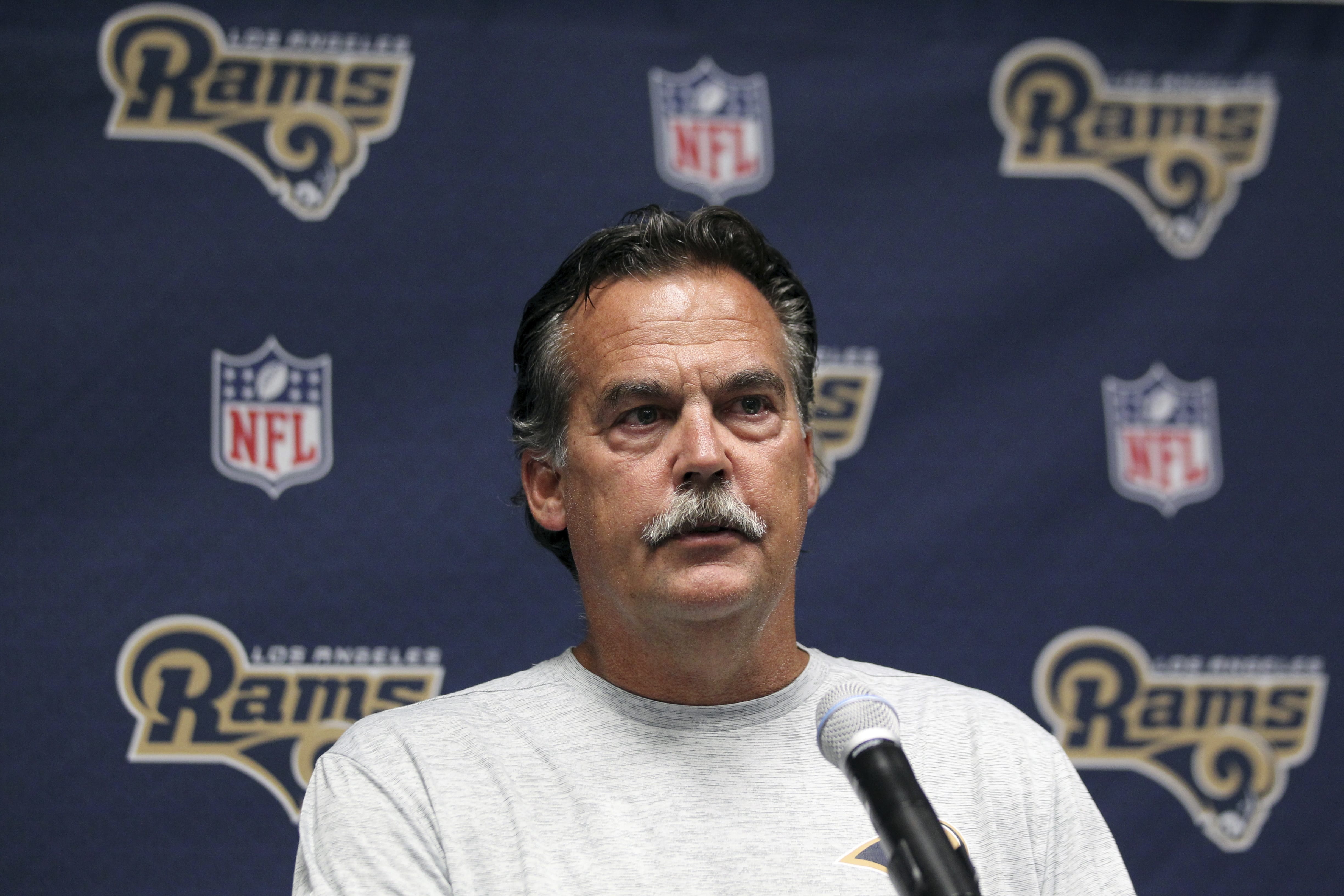 Jeff Fisher was fired Monday, Dec. 12, 2016, by the Los Angeles Rams. The team's coach since 2012, Fisher compiled a 31-45-1 record with the Rams and oversaw the move from St. Louis to Los Angeles this past offseason.