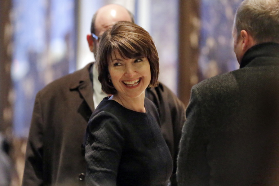 Rep. Cathy McMorris Rodgers, R-Wash. and a vice-chairwoman of Donald Trump&#039;s transition team, arrives Dec. 12 for a meeting in Trump Tower in New York. Afterwards, many people speculated that the president-elect would pick her to head the Department of the Interior, and many others believed it.