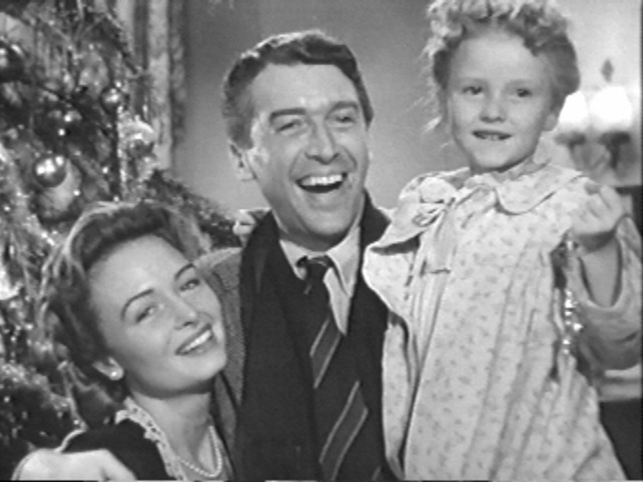 Donna Reed, James Stewart and Karolyn Grimes star in &quot;It&#039;s a Wonderful Life.&quot; (Courtesy of Kiggins Theatre)