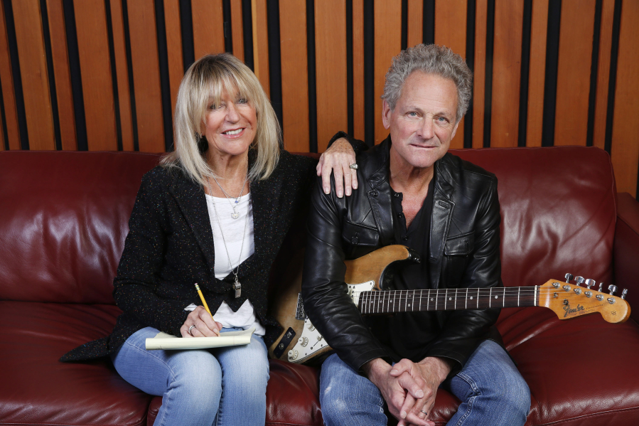 Christine McVie and Lindsey Buckingham of Fleetwood Mac pose for a photo during a recording session at the Village Recorder studios in Santa Monica on Dec. 8 in Los Angeles, Calif. (Liz O.