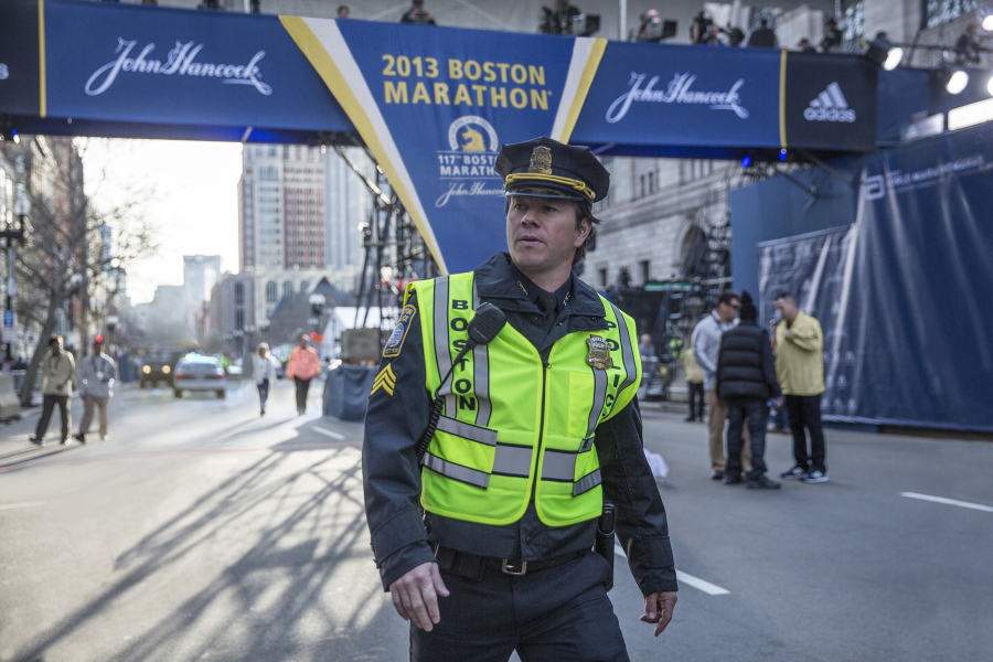 Mark Wahlberg appears on the set of the film &quot;Patriots Day.&quot; (Karen Ballard)