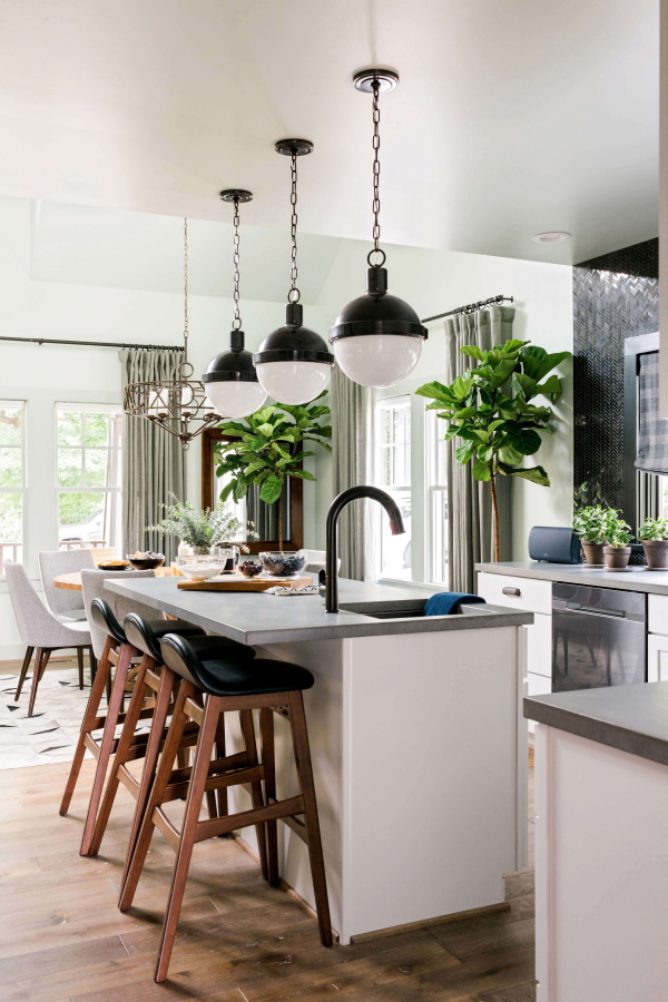 Concrete countertops, as shown here in the HGTV Urban Oasis 2016 kitchen designed by Brian Patrick Flynn, are very popular right now, yet their classic modern look isn&#039;t likely to go out of style anytime soon, says Flynn.