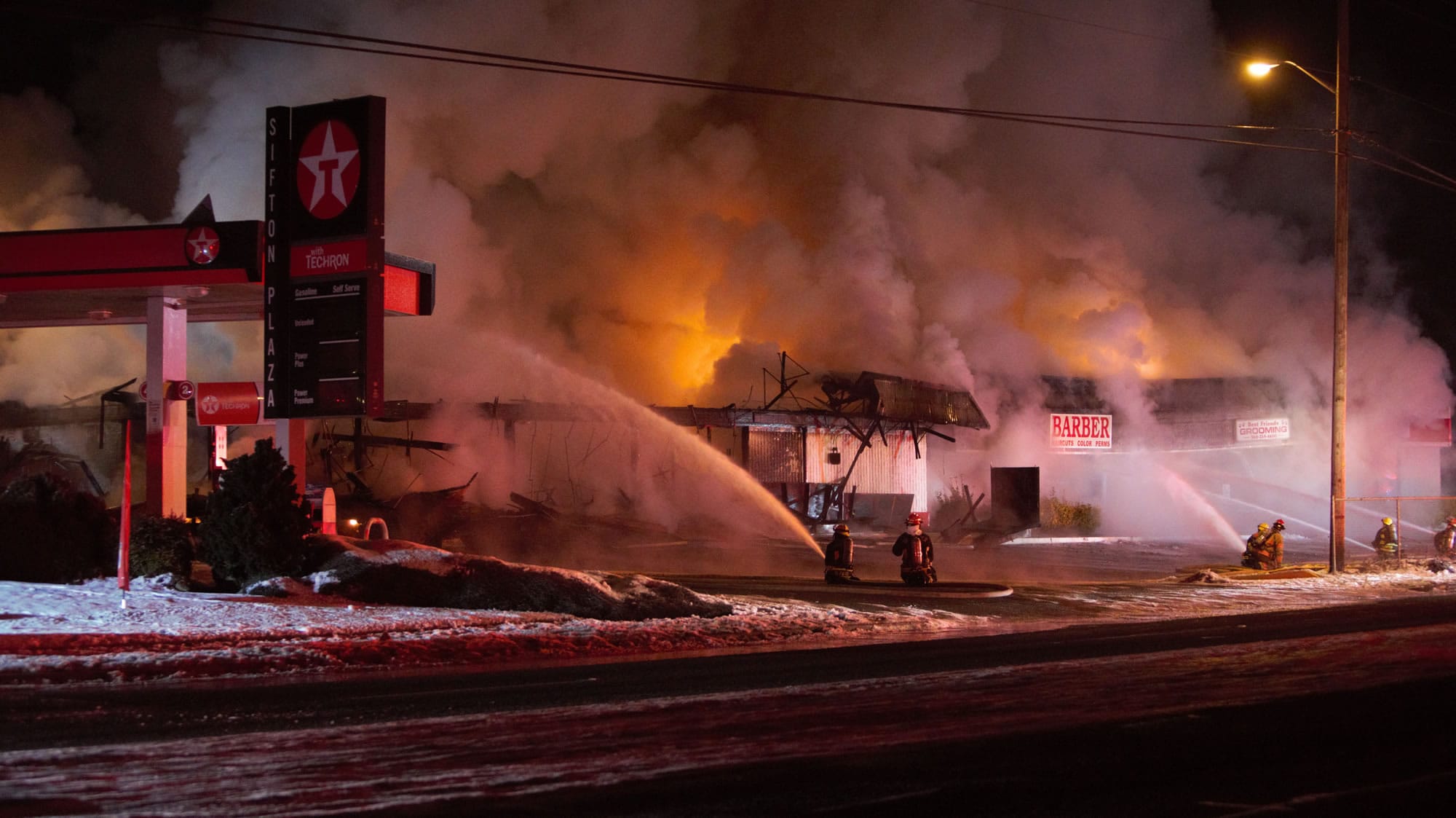 About 5:30 a.m. Sunday, a fire broke out at 13412 N.E. Fourth Plain Blvd. in Vancouver. The fire apparently started in the Oasis Market convenience store.