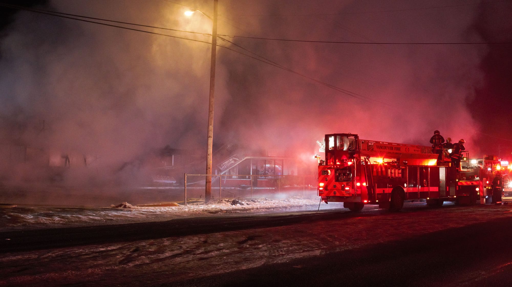 About 5:30 a.m. Sunday, a fire broke out at 13412 N.E. Fourth Plain Blvd. in Vancouver.