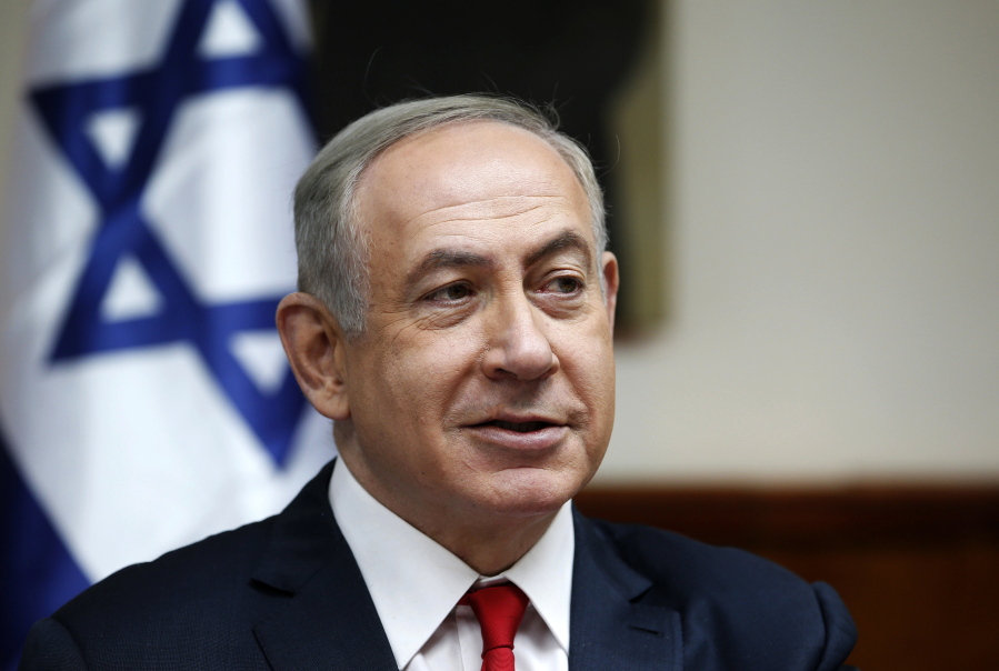 Benjamin Netanyahu
Israeli prime minister
attends the weekly cabinet meeting in Jerusalem, Sunday, Jan. 22, 2017. (Ronen Zvulun/Pool Photo via AP) (Mahmoud Illean/Associated Press)