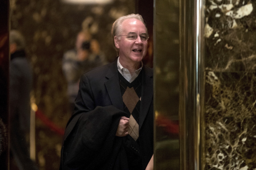Health and Human Services Secretary-designate, Rep. Tom Price, R- Ga. arrives at Trump Tower in New York.