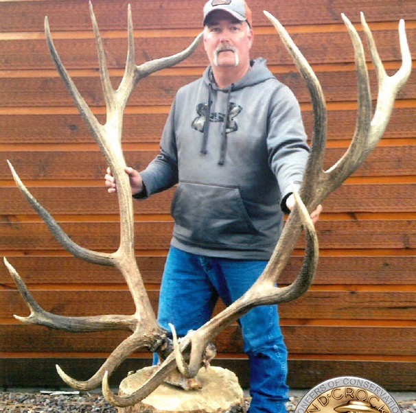 Steve Felix and his potential world record elk trophy.