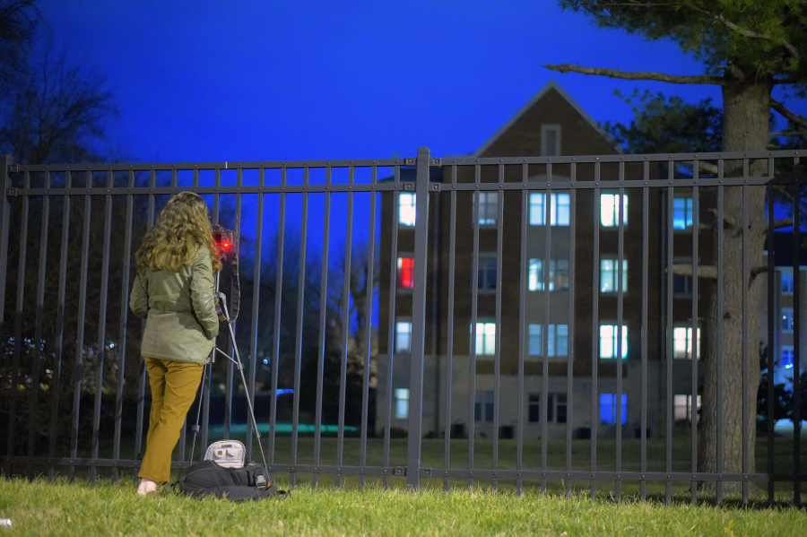 On Feb. 1, Amy Berbert documents a location where a homicide occurred one year ago to the day, at a dorm that houses Morgan State University students, in Baltimore, Md. Berbert hopes to document every location of the more than 300 killings in 2016.