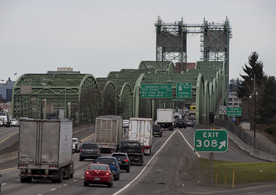 The northbound span of the Interstate Bridge is seen in February. While it continues to serve the traveling public, bridge engineers say the structure is showing its age.
