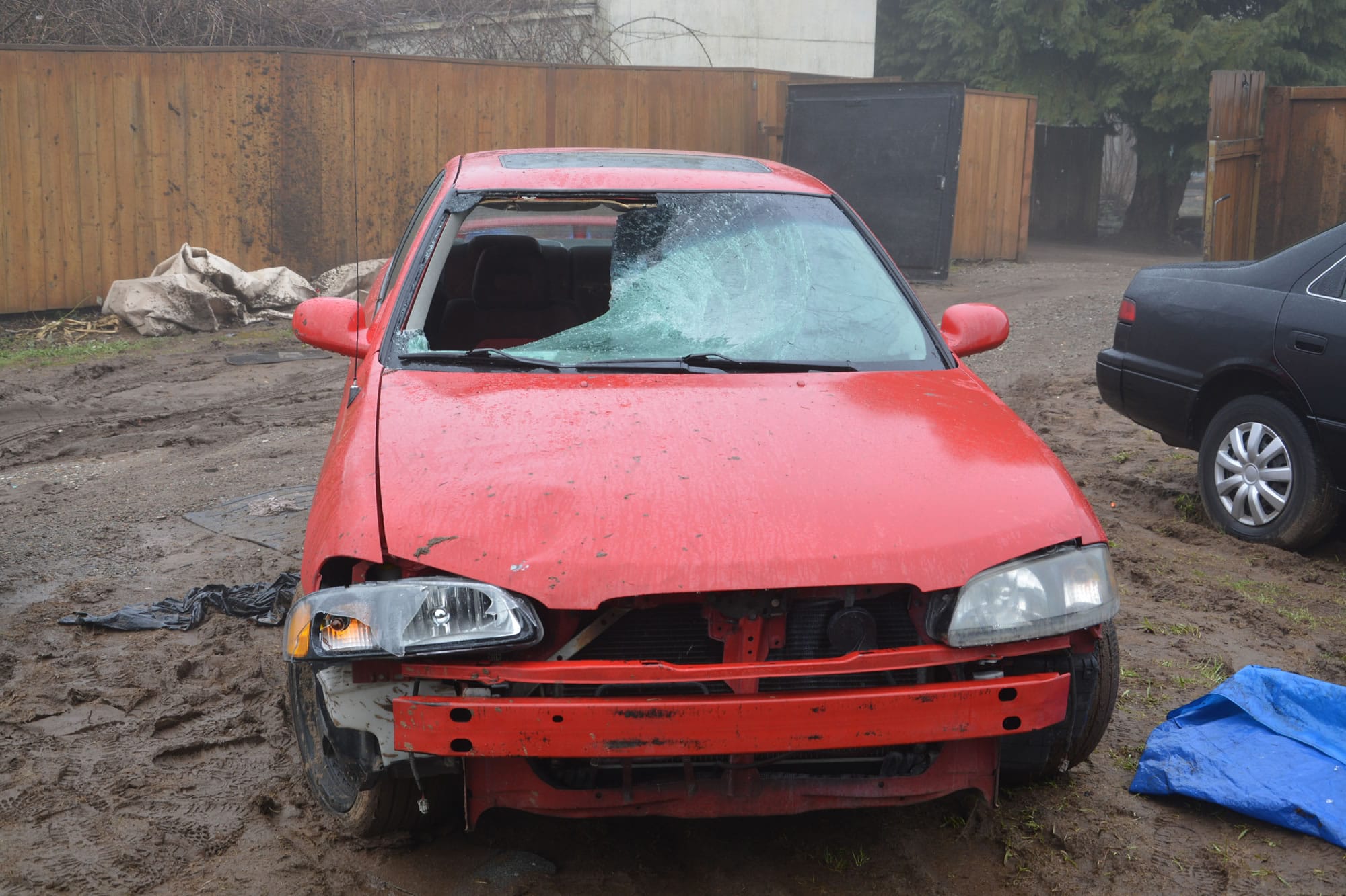 Clark County sheriff's deputies on Feb. 22 tracked down this car, which they suspect struck and severely injured a man walking in the Truman neighborhood in a hit-and-run crash in the early morning hours of Feb. 20.