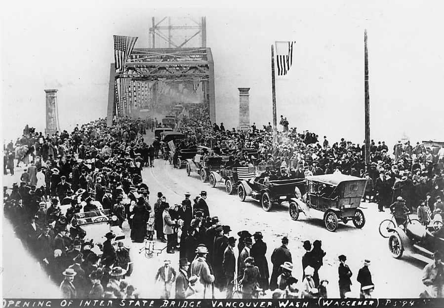 One hundred years ago Tuesday, the Interstate Bridge across the Columbia River officially opened to the public.
