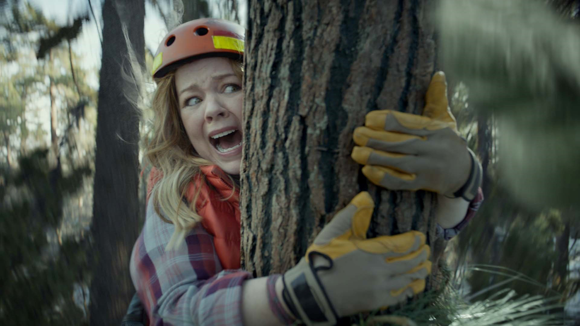This photo provided by Kia Motors America shows a scene from the company's spot for Super Bowl 51, between the New England Patriots and Atlanta Falcons, Sunday, Feb. 5, 2017. Melissa McCarthy humorously takes on political causes like saving whales, ice caps and trees, each time to disastrous effect, in Kia’s 60-second third-quarter ad to promote the fuel efficiency of its 2017 Niro crossover.