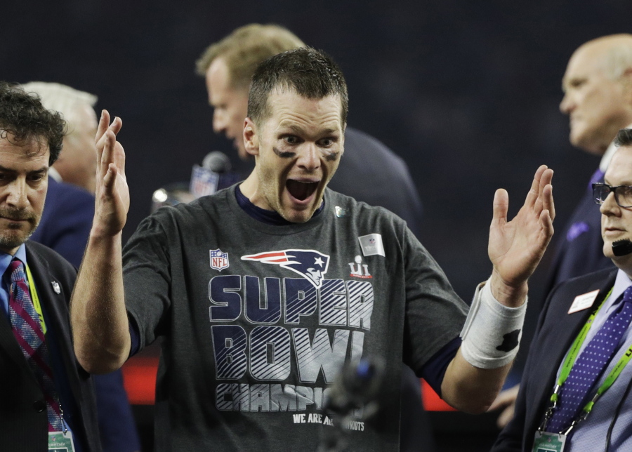 Even New England Patriots&#039; Tom Brady was surprised to learn the long odds of his team coming back to win. (AP Photo/Jae C.