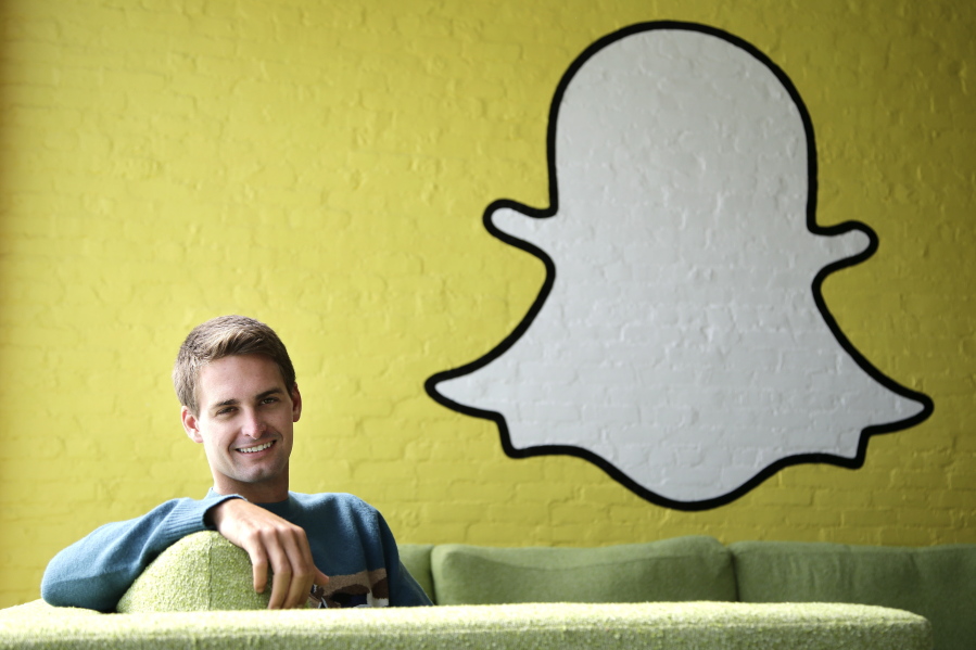 Snapchat CEO Evan Spiegel poses for a photo in Los Angeles. (Jae C.