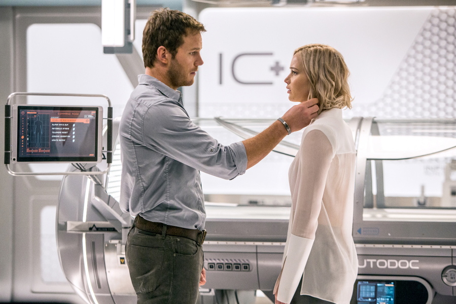 Chris Pratt and Jennifer Lawrence in &quot;Passengers.&quot; (Jaimie Trueblood/Sony Pictures Entertainment-Columbia Pictures)