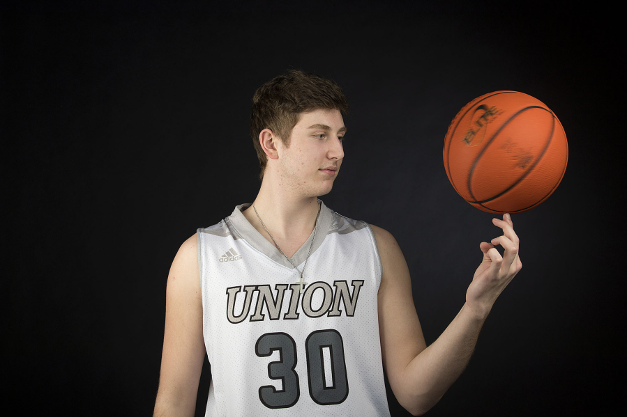 Union&#039;s Cameron Cranston is the all-region boys basketball player of the year, as seen at The Columbian on Monday afternoon, March 13, 2017.