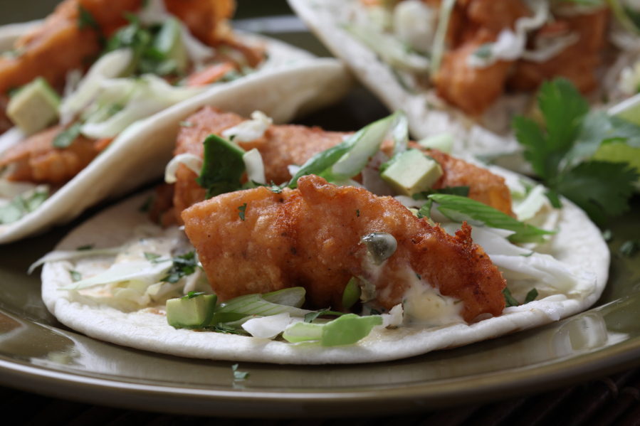 Fish Tacos With Cilantro Tartar Sauce (Patricia Beck/Detroit Free Press)