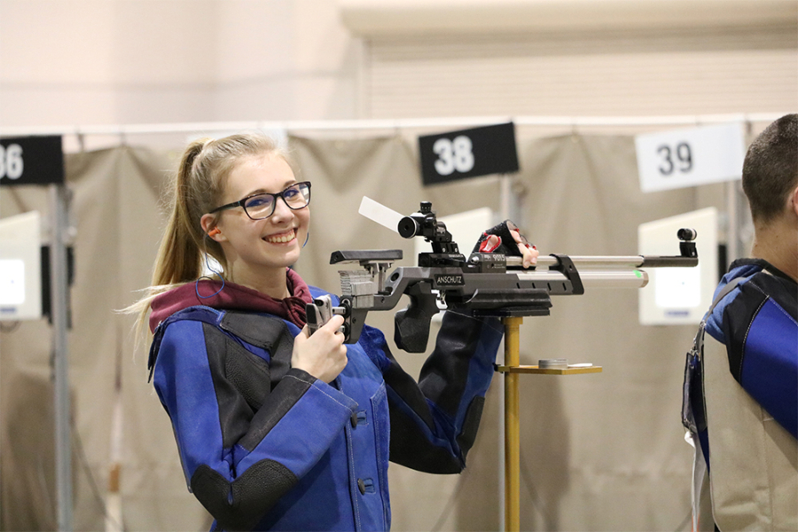 Battle Ground: Prairie High School senior Kaci McCrary took home first place in the Air Force JROTC precision rifle class competition at the JROTC Western Regional Air Rifle Championships in Las Vegas last month.