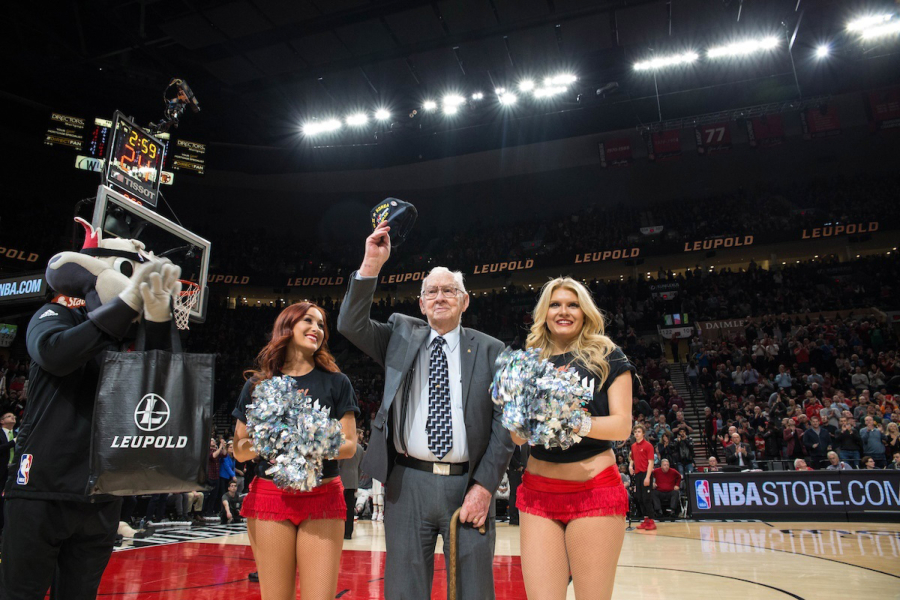 Central Vancouver: Merle Osborne, 97, was honored at the March 2 Portland Trailblazer game for his service.
