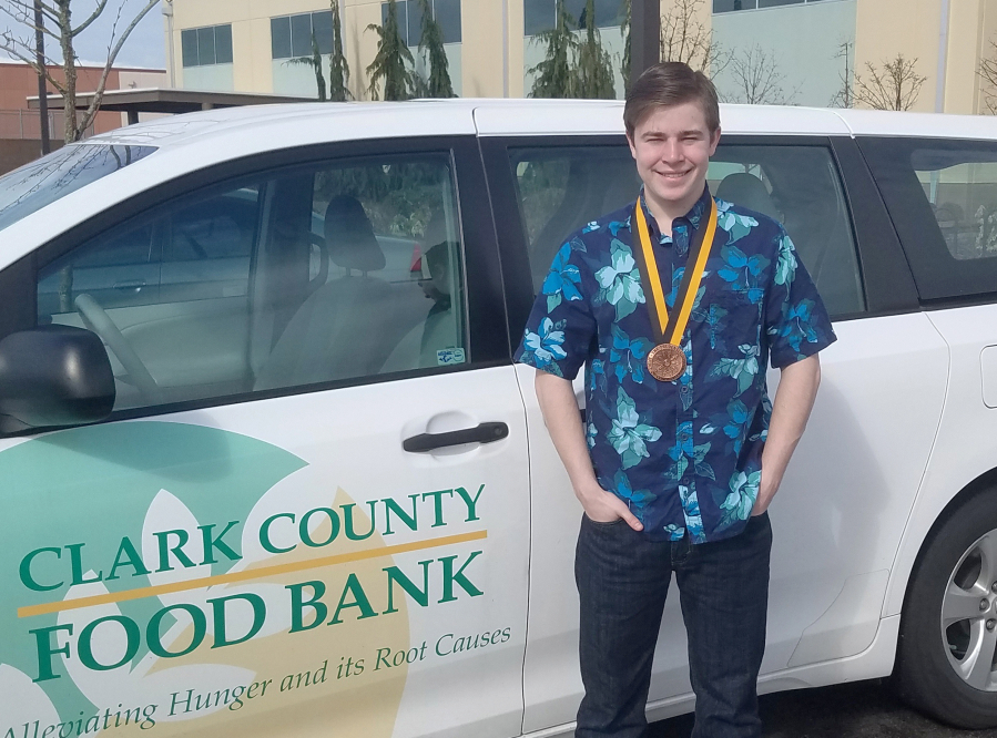 Five Corners: Seton Catholic High School&#039;s Aidan Ryan was awarded the Prudential Insurance Spirit of Community bronze medal for his &quot;40 Days of Giving Campaign,&quot; where he and friends collected 6,574 pounds of food and donations totaling $67,814.76 for the Clark County Food Bank and St.