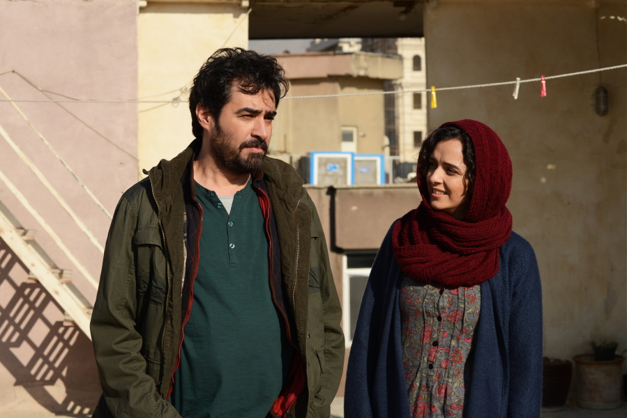 Shahab Hosseini, left, and Taraneh Alidoosti in a scene from &quot;The Salesman.&quot; The film won an Oscar for best foreign language film at the 89th Academy Awards on Feb. 26. Movie theaters nationwide are programming with politics in mind.