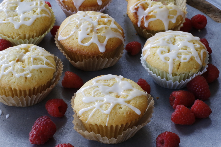 Lemon Raspberry Pound Cake Muffins (J.M.