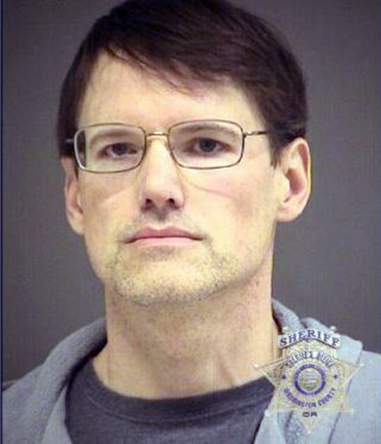 This undated photo provided by the Washington County Sheriff&#039;s office shows Steven Moos. Moos, a former Oregon doctor who previously fled the country to avoid federal drug charges, was sentenced Tuesday, March 21, 2017, to more than 44 years in prison for rape.