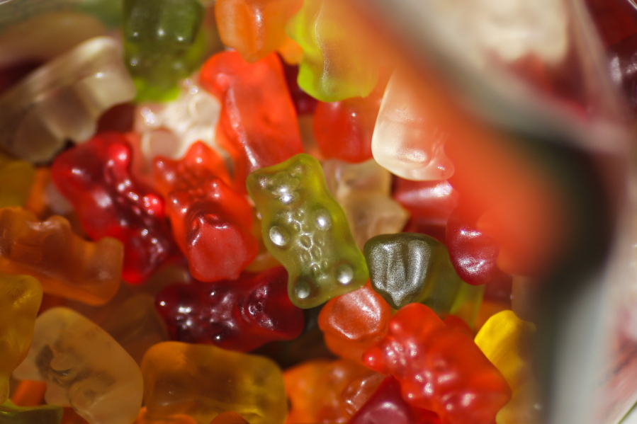 Haribo gummy bears sit in their package in Berlin, Germany. Germany&#039;s iconic gummy bear will soon be &quot;Made in USA.&quot; Bonn-based Haribo, which invented the gummy bear nearly a century ago, said Friday it would open a U.S. factory in Wisconsin in 2020.