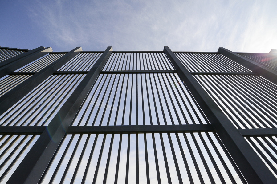 A section of the border fence along the U.S.-Mexico border in Brownsville, Texas.