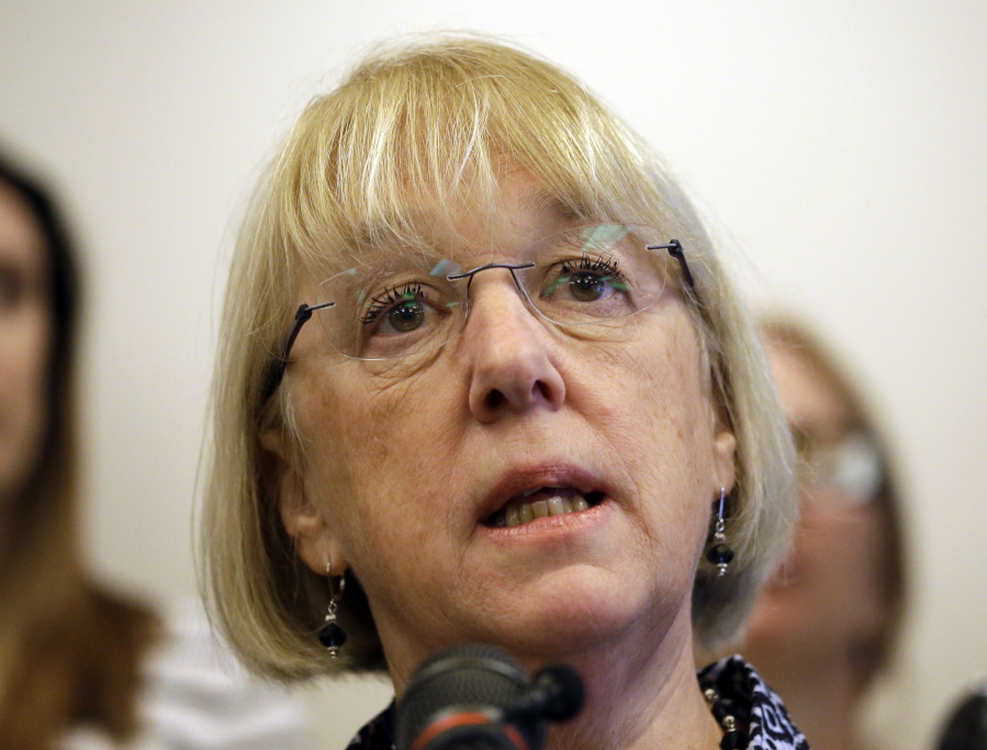 Sen. Patty Murray, D-Wash., speaks at a Feb. 21, 2017, news conference in Seattle. Murray both said Friday, March 24, 2017, that she believes the Denver-based appeals court judge has ruled too often against workers and in favor of corporations. Murray said she is also opposing Supreme Court nominee Neil Gorsuch because of &quot;chaos&quot; in President Donald Trump&#039;s administration.