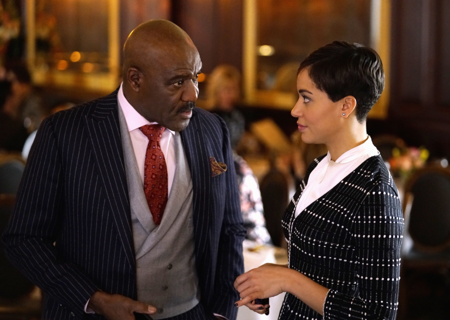 Delroy Lindo as Adrian Boseman and Cush Jumbo as Lucca Quinn appear in a scene from the &quot;Stoppable: Requiem for an Airdate&quot; episode of &quot;The Good Fight,&quot; planned for tonight on CBS All Access.