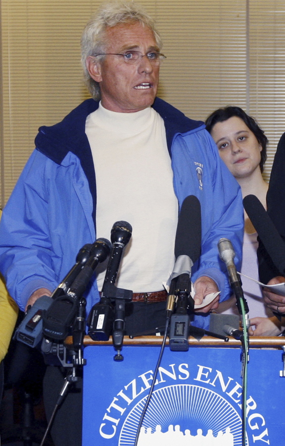 Joseph P. Kennedy II, Citizens Energy Corporation chairman and president, speaks during a news conference in Boston where he announced that Citgo ended the suspension of its free heating oil program for the poor, crediting Venezuelan President Hugo Chavez for his intervention to help keep the program going.