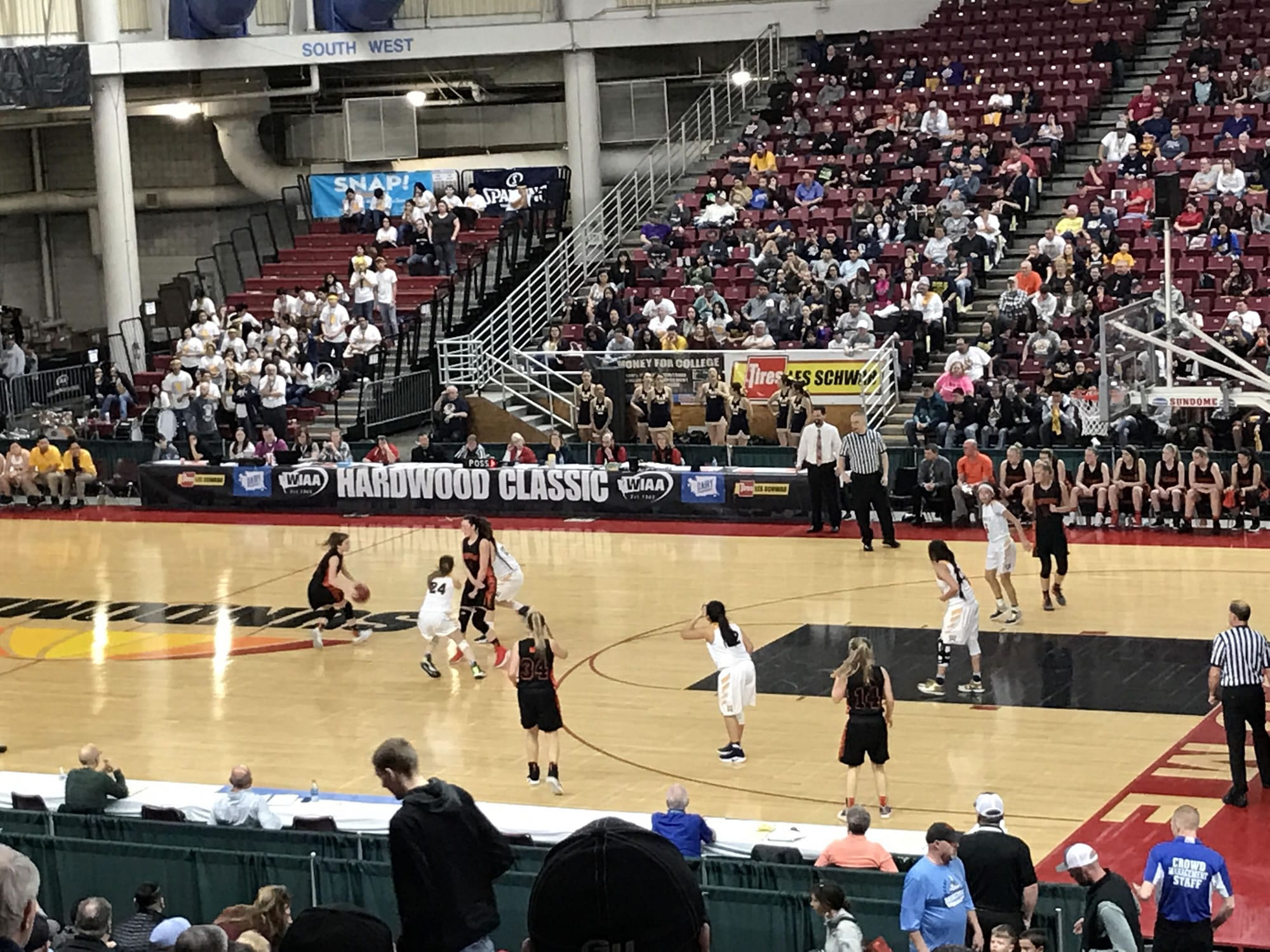 Mason Oberg (with ball) scored 13 points to lead the Washougal Panthers during Friday's 63-44 loss to Wapato in the 2A consolation semifinals.