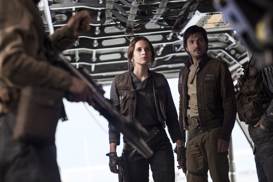 Felicity Jones and Diego Luna star in &quot;Rogue One: A Star Wars Story.&quot; (Jonathan Olley/Lucasfilm Ltd.)